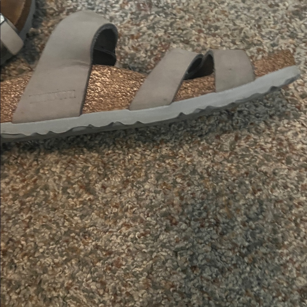 Gray Double Strap Sandals - Picture 3 of 3